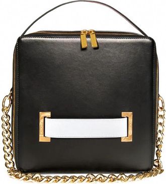 Veronica Gautschi Womens Cube Crossbody Bag In Black