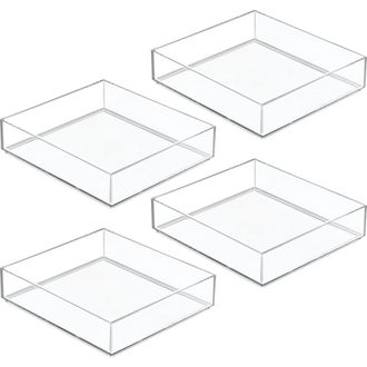 iDesign Plastic Makeup Drawer Organizer Tray - Set of 4 - Clear at Nordstrom