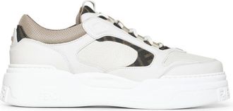 Fendi Sneakers, male, White, Size: 12 US Chunky White Sneakers with FF Details