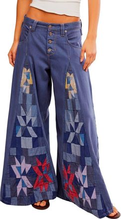 Free People Kalediscope Wide Leg Jeans in Starry Night at Nordstrom, Size 24