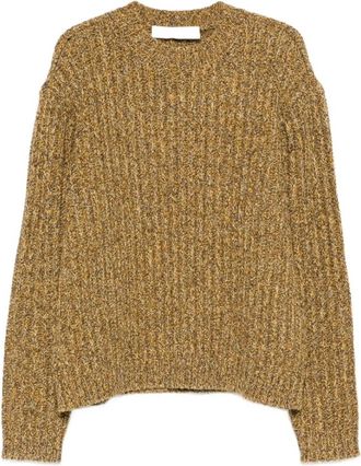 S&eacute;fr Haru Sweater - Heren - Ronde hals truien - Geel - M - Nylon - Truien & Vesten