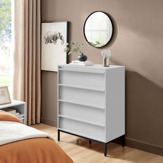 Furniturebox Svit Wooden Chest of 4 Drawers in Off-White