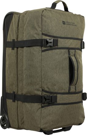 Mountain Warehouse Wander Unisex Wheelie Bag with Zipped Pockets Holiday Suitcase Khaki - One Size