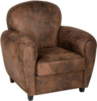 Atmosphera Atmosphera - Poltrona club stanis effetto pelle marrone créateur dintérieur