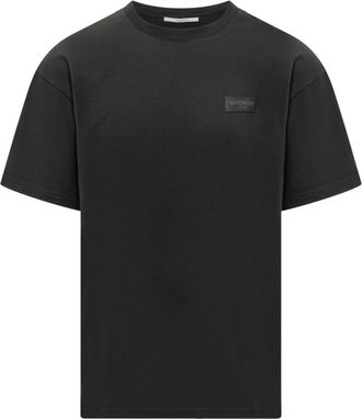 Givenchy T-Shirts, male, Black, Size: 3XL T-shirt in cotton with Paris grosgrain