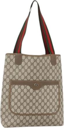 Gucci Pre-owned Tote Bags, female, Beige, Size: ONE SIZE Pre-owned Plastic Tote