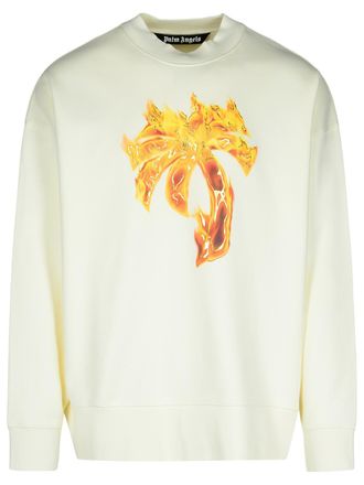 Palm Angels Burning Palm Crewneck Sweatshirt