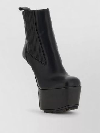 Rick Owens leather platform ankle boots