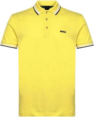 HUGO BOSS Yellow Contrast Collar Polo