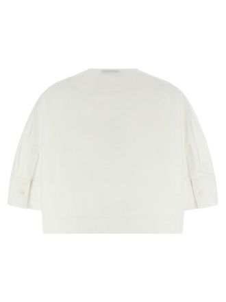 Givenchy Cotton Poplin Cropped Shirt - Cream