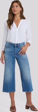 NYDJ Brigitte Wijde Pijpen Capri Jeans Met Hoge Taille