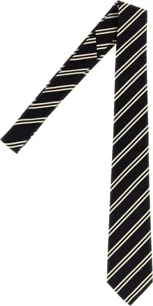Saint Laurent Rayures Necktie - Black