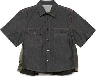 sacai Camicia denim con tasche - Blu