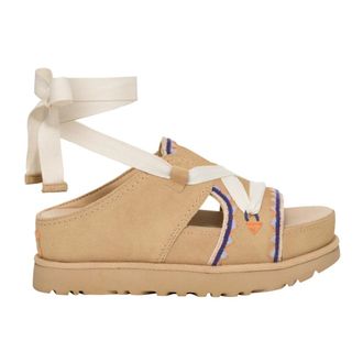 UGG Goldenstar Hi Artistitch - Dames - Schoenen - Beige - Maat: 37 EU Leer