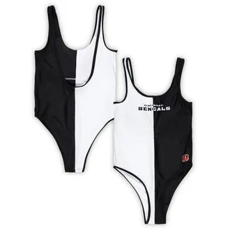 G-III 4Her by Carl Banks Womens G-III 4Her by Carl Banks Black/White Cincinnati Bengals Last Stand One-Piece Swimsuit at Nordstrom, Size Xx-Large