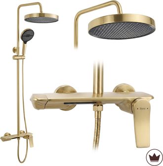Rea Conjunto De Ducha Rea Vision Brush Gold