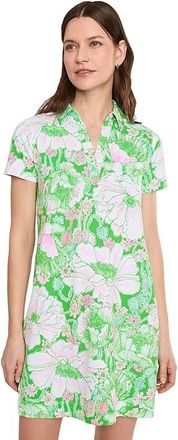 Lilly Pulitzer Dune Upf 50+ Short Sleeve Womens Dress Putting Green Poppyland : XXS, Polyester/Spandex