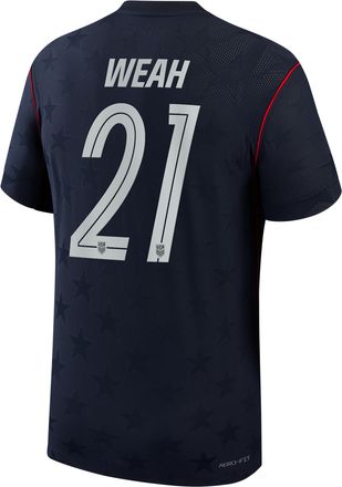 Nike Timothy Weah USMNT 2026 Match Away Nike Mens Dri-FIT ADV Soccer Jersey in Blue | NN203943373-USM