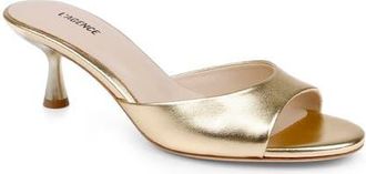 L'agence Arleen Slide Sandal in Gold Leather at Nordstrom, Size 9.5