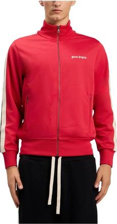 Palm Angels Zip-Through Sweatshirt - Heren - Vesten met rits - Rood - 2XL - Hoodies & sweatvesten