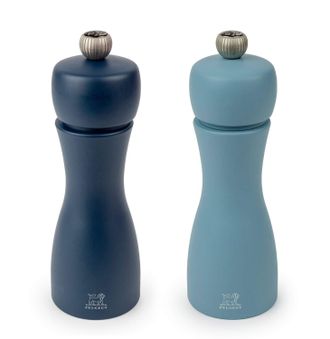 Peugeot Tahiti Duo Ziroln 6 Inch Salt & Pepper Mill Set, Blue Tones