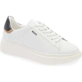 BOSS Amber Sneaker in White at Nordstrom Rack, Size 10