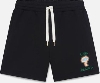 Casablanca Mens Casablanca Rainbow Mushroom Sweatshorts Black - Size: M