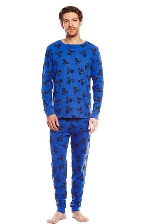 Leveret Mens Cotton Matching Family Halloween Pajamas, Skeleton & Skull Prints in Skulls at Nordstrom, Size X-Large