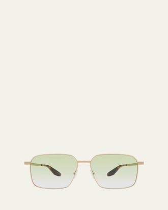 Barton Perreira Mens Hampton Square Titanium Sunglasses