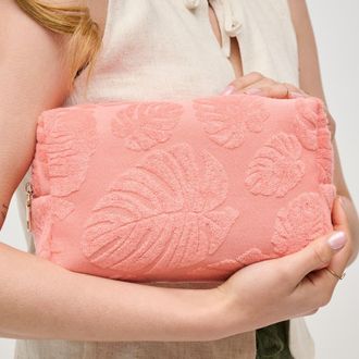 Urban Expression Palm Breeze Cosmetic & Travel Organizer Pouch in Peach at Nordstrom