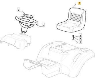 STIGA Sports Sedile ORIGINALE STIGA trattorino tagliaerba 1330m - 1636h - 2040h 125722488/0