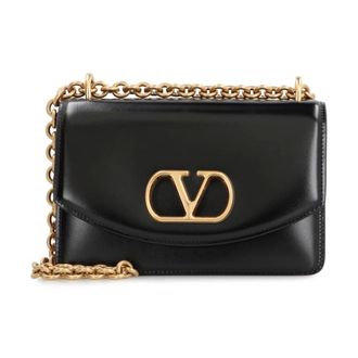 Valentino Garavani Portafoglio con catena VLogo Signature in pelle granulata - - Bags - Donna - Nero - ONE SIZE