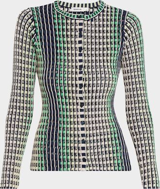 SIMKHAI Mabel Openwork Cardigan