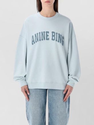 Anine Bing logo cotton crew neck sweatshirt