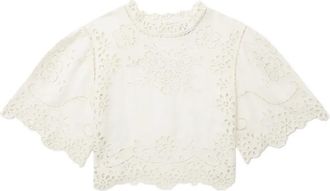Sea New York Top met borduurwerk en klokmouwen - Wit