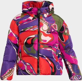 Pucci Orchidee Print Puffer Jacket