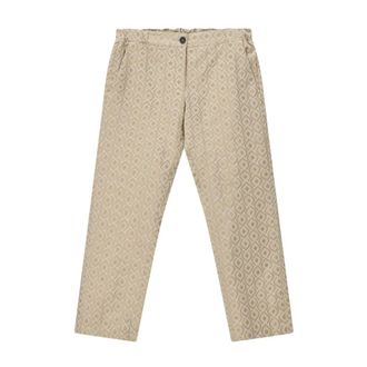 Massimo Alba Straight Trousers, female, Beige, Size: 2XS Straight Trousers