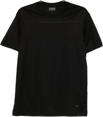 Emporio Armani Tonal Logo T-Shirt - Heren - T-shirts - Zwart - M - Katoen - Tops
