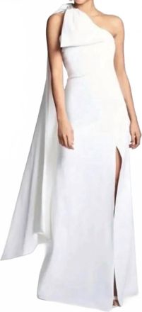 Sachin & Babi Womens Single-Shoulder Gown In Ivory White