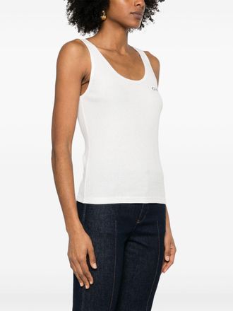 Chlo&eacute; Logo-Embroidered Tank Top - White