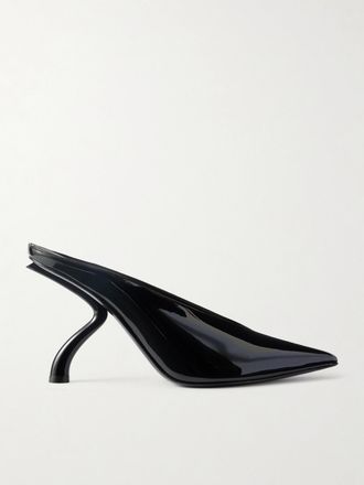 Ferragamo Mule In Vernice Itaca - Nero