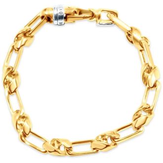 Pompeii3 Mens Link 14k Gold (44gram) or Platinum (71gram) 6-8mm Bracelet 8.5