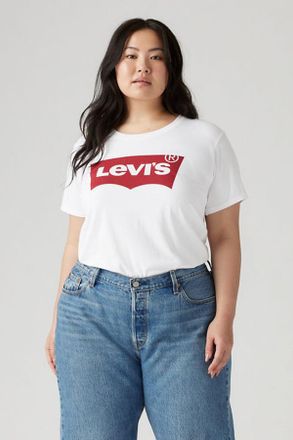 Levi's Camiseta Perfect Logo (talla extragrande) - Mujer - 1X - Blanco / Plus Batwing White