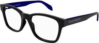 Alexander McQueen Mens Black Square Eyeglass Frames AM0307O 004