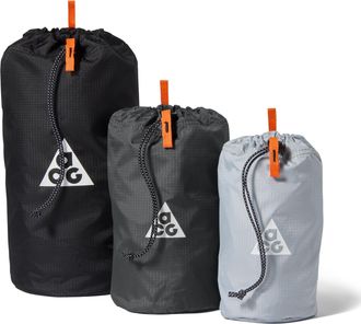 Nike ACG Stuff Sack (3 Pack) Black Safety Orange IM5022-010
