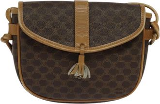 Celine Vintage Macadam Canvas Brown Pvc Backpack Bag (Pre-Owned)