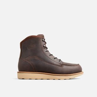 Red Wing Shoes Mens Waterproof Eh 6 Lace Moc Wedge Work Boot In Brown