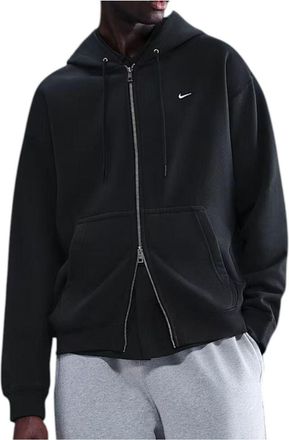 Nike Solo Swoosh Full-Zip Fleece Hoodie Black HV1084-010