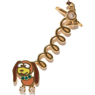 Girls Crew x Disney Pixar Toy Story Slink Dog Single Stud & Cuff Earring in Gold at Nordstrom