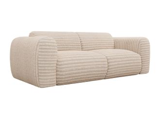 Vente-Unique Sof&aacute; de 3 plazas de pana gruesa beige POGNI de Maison C&eacute;phy